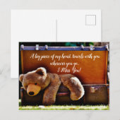 Teddybär Postkarte (Vorne/Hinten)