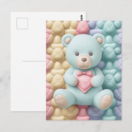 Teddybär Postkarte (Vorne/Hinten)