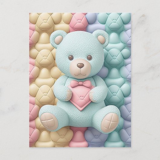 Teddybär Postkarte (Vorderseite)