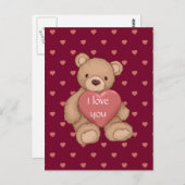 Teddybär Postkarte (Vorne/Hinten)