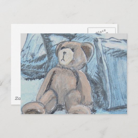 Teddybär Postkarte (Vorne/Hinten)