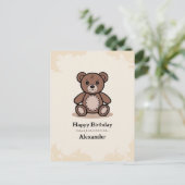 Teddybär Postkarte (Stehend Vorderseite)