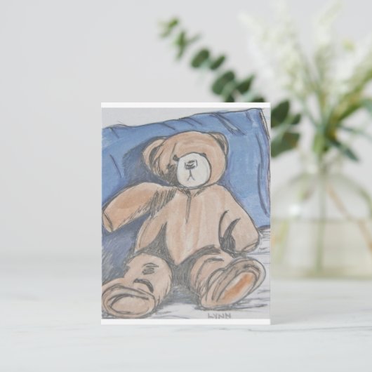 Teddybär Postkarte (Stehend Vorderseite)