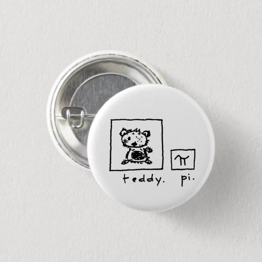 Teddybär + PU Button (Vorne & Hinten)
