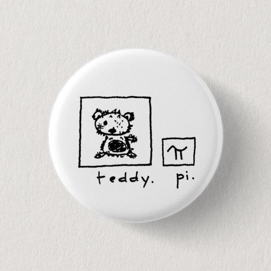 Teddybär + PU Button (Vorderseite)