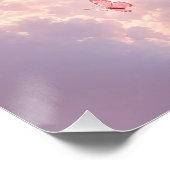 Teddybär rosa Ballons  Poster (Ecke)