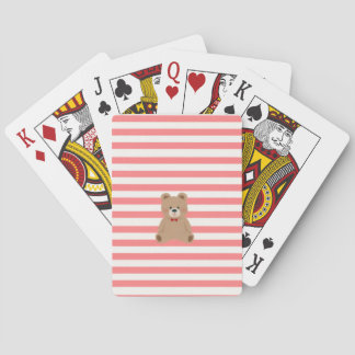 Teddybär rot gestreift spielkarten