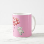 Teddybär rote Herzballons Kaffeetasse (VorderseiteRechts)