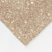 Teddybär rotes Herz Gold Glitter Fleecedecke (Ecke)