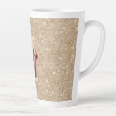Teddybär rotes Herz Gold Glitter Milchtasse (Rechts)