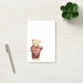Teddybär rotes Herz Post-it Klebezettel (Büro)