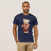 Teddybär rotes Herz T-Shirt (Vorne ganz)