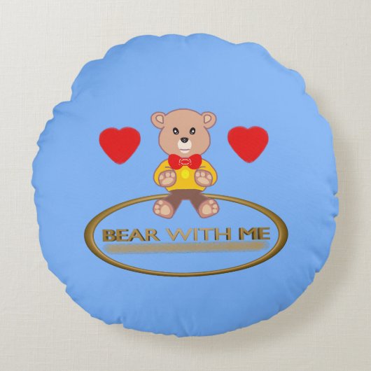Teddybär runde Kissen (Vorderseite)