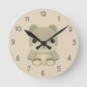 Teddybär Runde Wanduhr (Vorderseite)