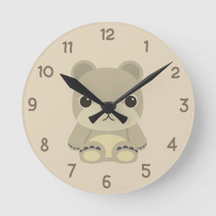 Teddybär Runde Wanduhr