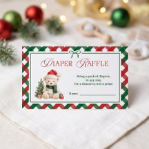 Teddybär-Santa-Baby-Shower-Windel-Raffle