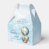 Teddybär schlafen in Heißluftballon Gefälligkeitsb Geschenkschachtel (Rückseite)