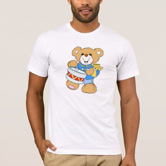 Teddybär-Schlagzeuger T-Shirt (Vorderseite)