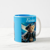 Teddybär schottischer Becher Zweifarbige Tasse (VorderseiteRechts)