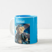 Teddybär schottischer Becher Zweifarbige Tasse (Vorderseite Links)