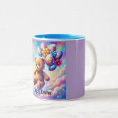 TEDDYBÄR SCHWEBEND ~ ZWEIFARBIGE TASSE (VorderseiteRechts)