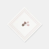 Teddybär Serviette (Ecke)