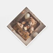 Teddybär Serviette (Ecke)