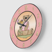 Teddybär-Sommer-Wanduhr Große Wanduhr (Winkel)