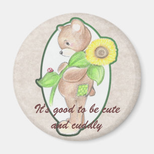 Teddybär, Sonnenblume und Ladybug-Magnet Magnet