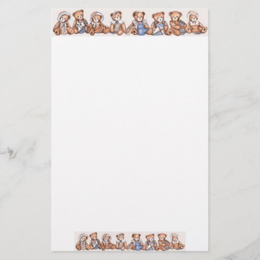 Teddybär stationär briefpapier (Vorderseite)