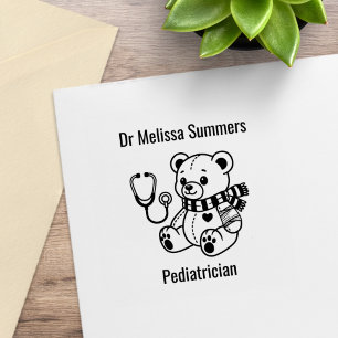 Teddybär-Stethoskop-Arzt Kinderarzt Gummistempel