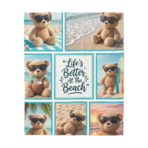 Teddybär Stranddecke, Süßer Bär Sonnenbrille 