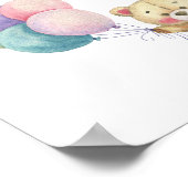 Teddybär - Süßigkeiten und Leckereien Babydusche Poster (Ecke)