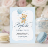 Teddybär-Taufe Einladung für Junge