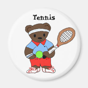 Teddybär-Tennisspieler Magnet