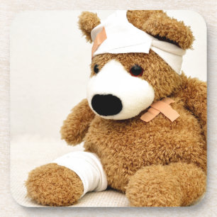 Teddybär Tier individuell personalisieren Getränkeuntersetzer