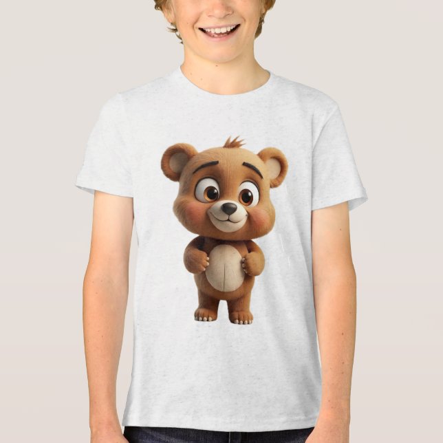 Teddybär Tri-Blend Shirt (Vorderseite)
