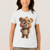 Teddybär Tri-Blend Shirt (Vorderseite)