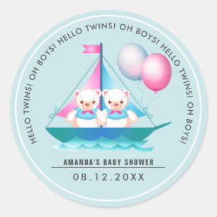 Teddybär   Twin Boys Baby Shooter Fevor Stickers