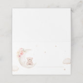 Teddybär über dem Mond Platzkarte (Außenseite Aufgefaltet)