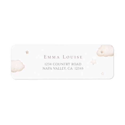 Teddybär über der neutralen Mond-Babydusche (Vorne)