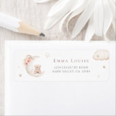 Teddybär über der neutralen Mond-Babydusche (Insitu)