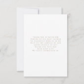 Teddybär über der neutralen Mond-Babydusche Dankeskarte (Rückseite)