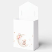 Teddybär über der neutralen Mond-Babydusche Geschenkschachtel (Geöffnet)