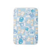 Teddybär überprüftes Muster Badematte (Vorderseite Vertikal)