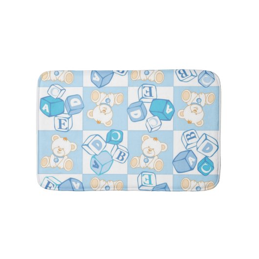 Teddybär überprüftes Muster Badematte (Vorderseite)