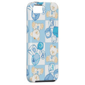 Teddybär überprüftes Muster Case-Mate iPhone Hülle (Rückseite/rechts)