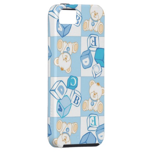 Teddybär überprüftes Muster Case-Mate iPhone Hülle (Rückseite/rechts)