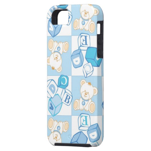 Teddybär überprüftes Muster Case-Mate iPhone Hülle (Rückseite Links)