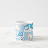 Teddybär überprüftes Muster Espressotasse (Vorderseite)